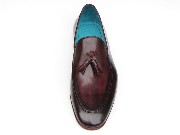 Paul Parkman Men's Tassel Loafer Black & Purple Shoes (ID#049-BLK-PURP)