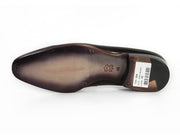 Paul Parkman Men's Loafer Black & Gray Hand-Painted Leather Upper with Leather Sole (ID#093-GRAY)