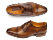 Paul Parkman Men's Captoe Oxfords Brown Leather (ID#074-CML)