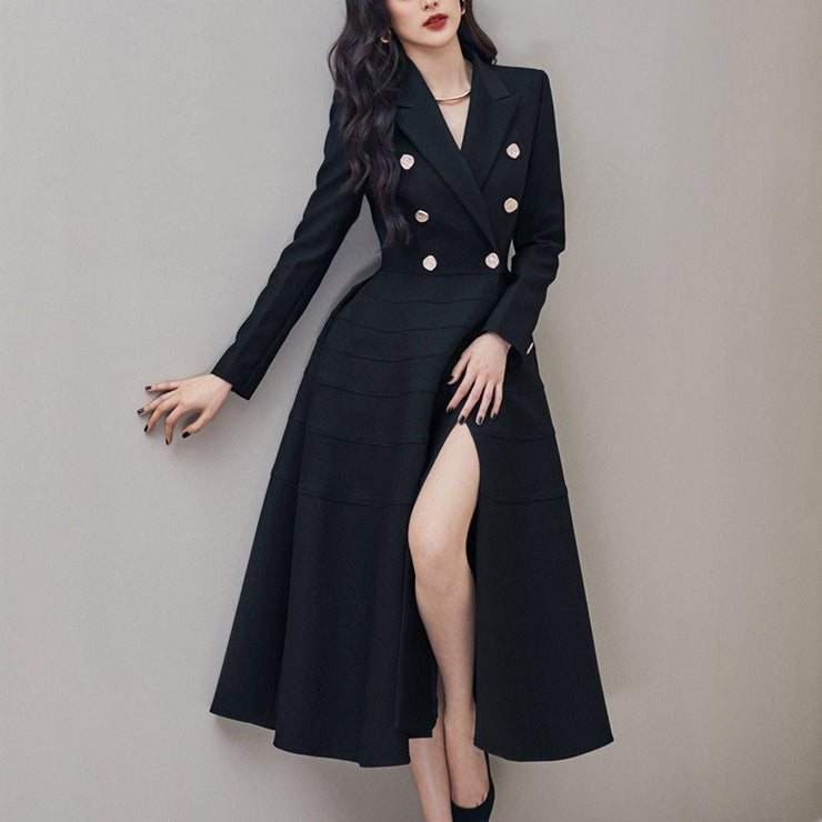 Suit Style Double Breasted Dress