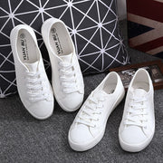 Women White Canvas Tennis Shoes