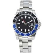 Men 40mm Blue Black Ceramic Stainless Steel Automatic Mechanical Watch