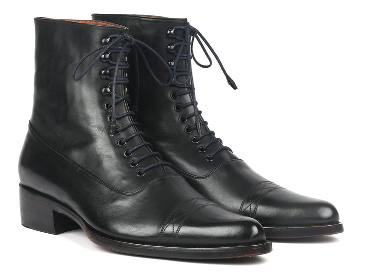 Paul Parkman Men's Goodyear Welted Boots Black Leather (ID#CW477-BLK)