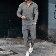 Men's Textured Half Zipper Stand Collar Activewear - Men VK - 5 Colors