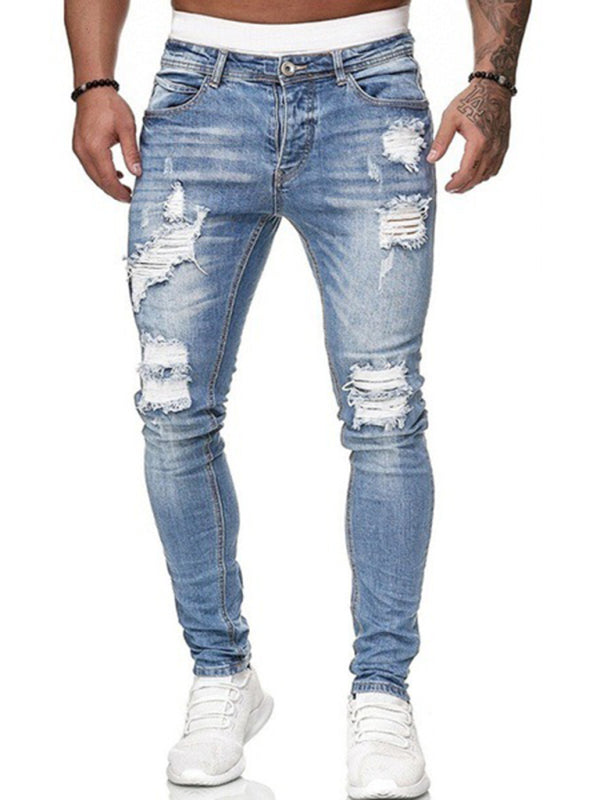 Men's Stretch Skinny Distressed Jeans - Men VK